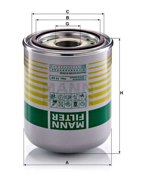 Vysúšač vzduchu MANN FILTER TB 1394/8 x