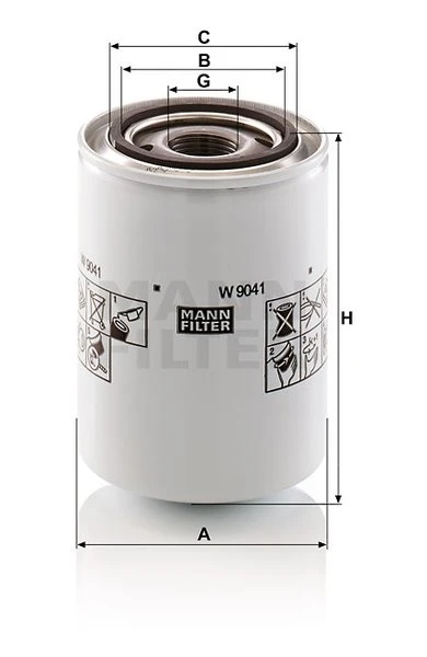 Olejový filter MANN FILTER W 9041