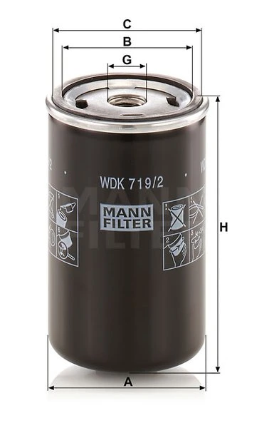 Palivový filter MANN FILTER WDK 719/2