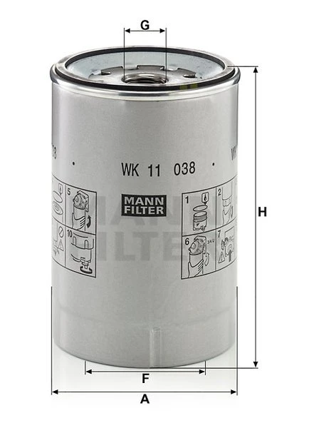 Palivový filter MANN FILTER WK 11 038 z