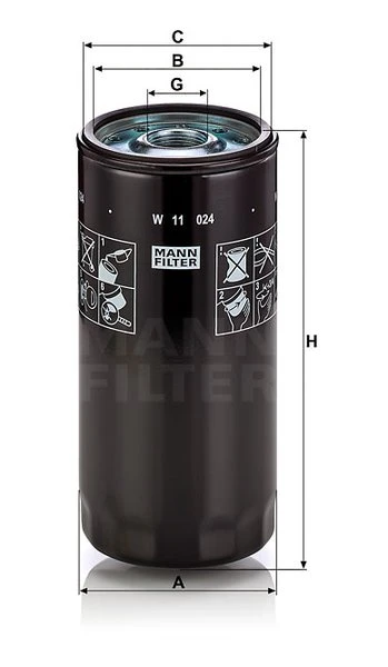 Olejový filter MANN FILTER W 11 024