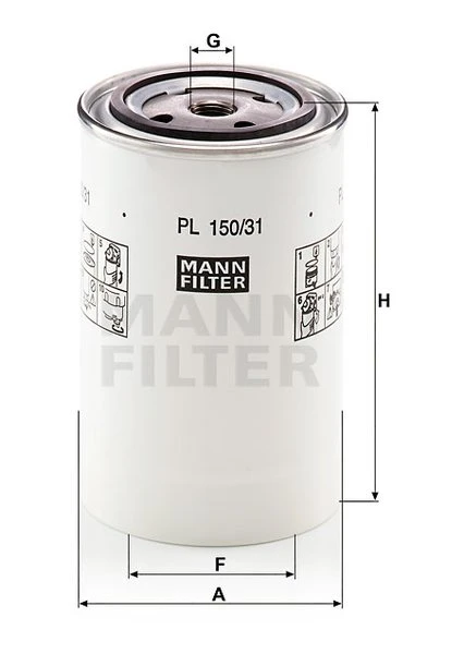 Palivový filter MANN FILTER PL 150/31 x
