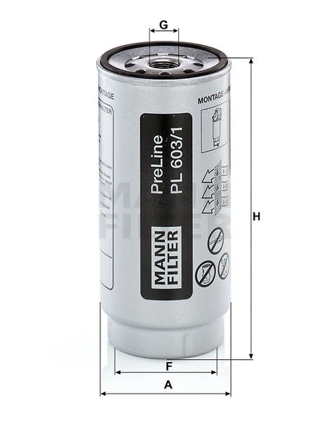 Palivový filter MANN FILTER PL 603/1 x