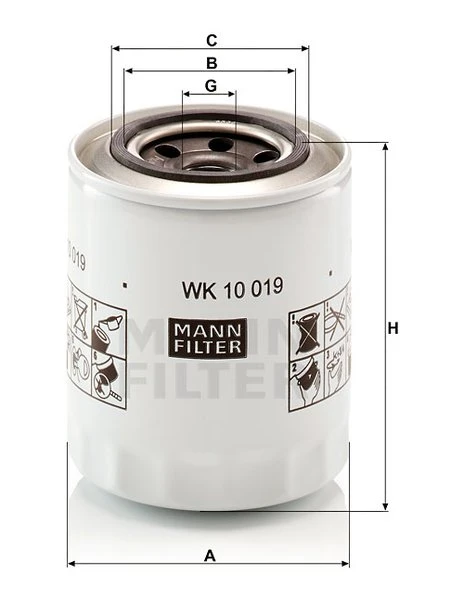 Palivový filter MANN FILTER WK 10 019
