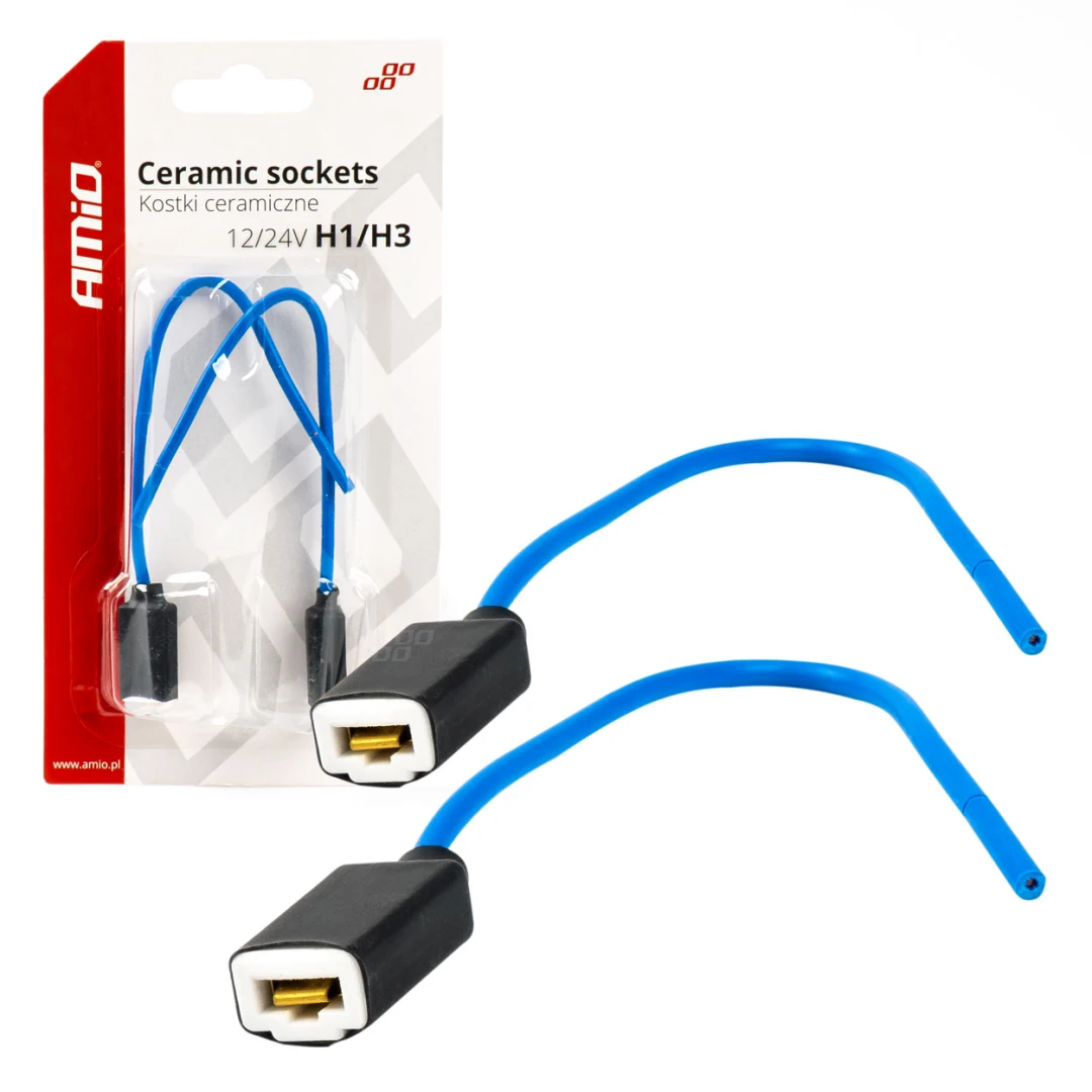 AMIO keramické pätice na žiarovky H1/H3