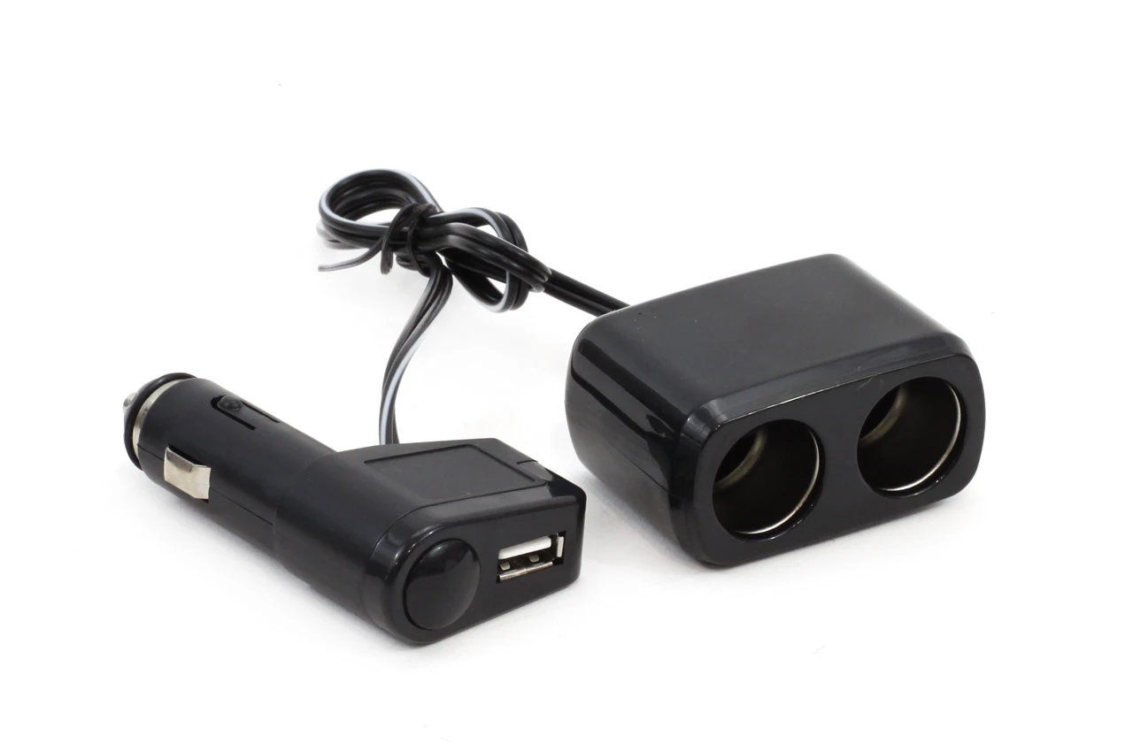 AMIO rozdvojka autozapaľovača + USB