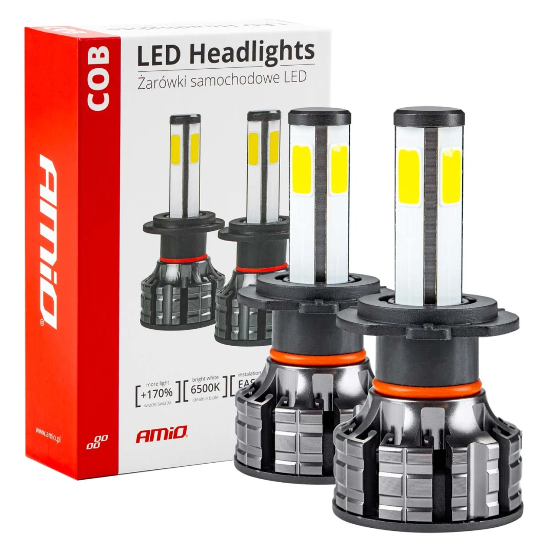 AMIO LED žiarovky H7 séria COB