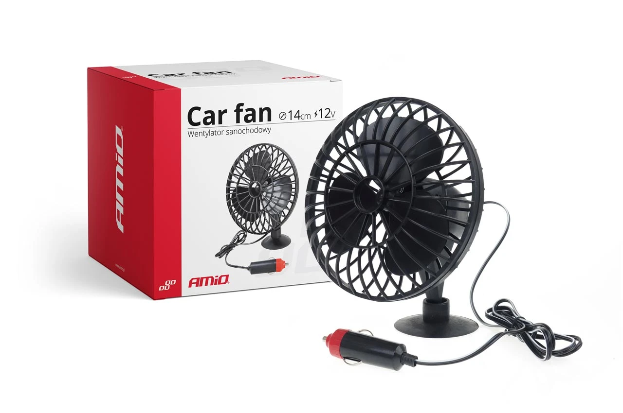 AMIO Ventilátor do auta s prísavkou mini FAN 12V