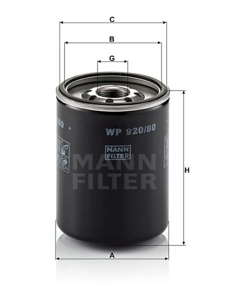Olejový filter MANN FILTER WP 920/80