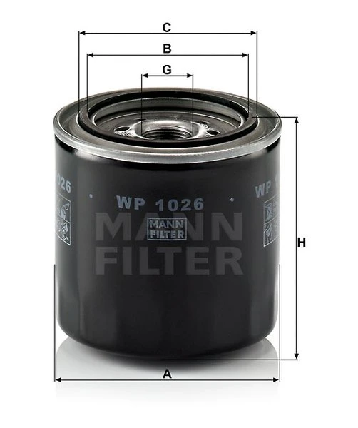 Olejový filter MANN FILTER WP 1026