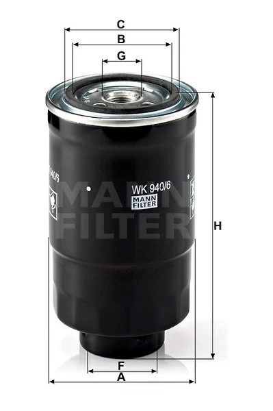 Palivový filter MANN FILTER WK 940/6 x