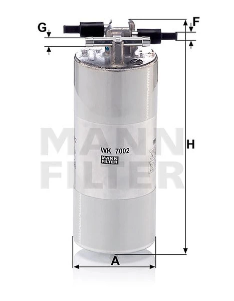 Palivový filter MANN FILTER WK 7002