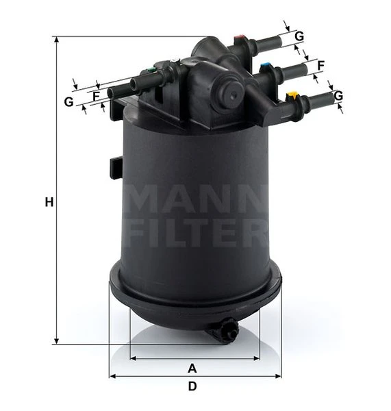 Palivový filter MANN FILTER WK 939/1