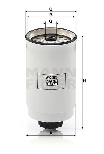Palivový filter MANN FILTER WK 880