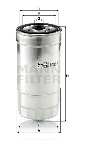 Palivový filter MANN FILTER WK 854/1