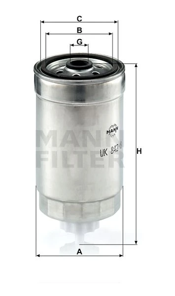 Palivový filter MANN FILTER WK 842/8