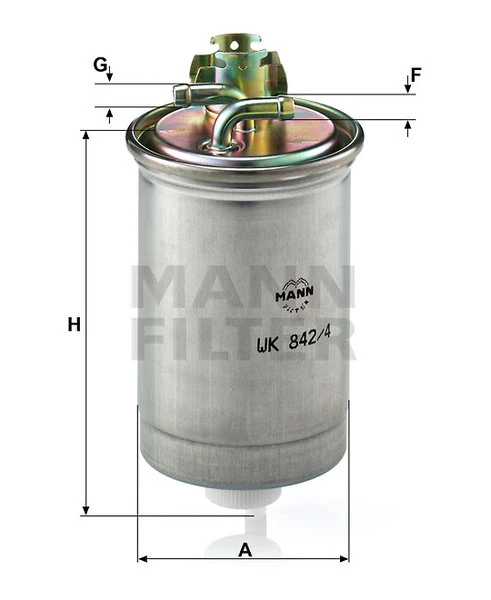 Palivový filter MANN FILTER WK 842/4
