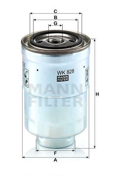 Palivový filter MANN FILTER WK 828 x