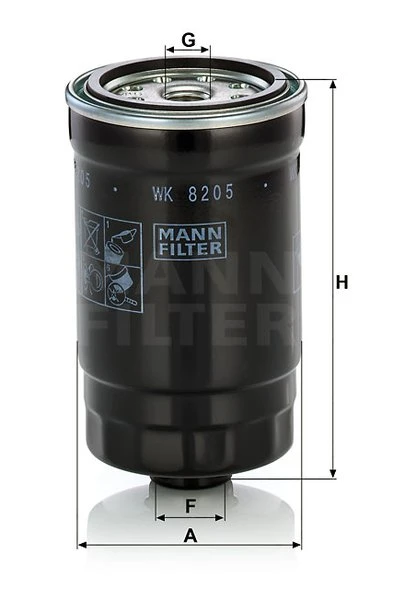 Palivový filter MANN FILTER WK 8205