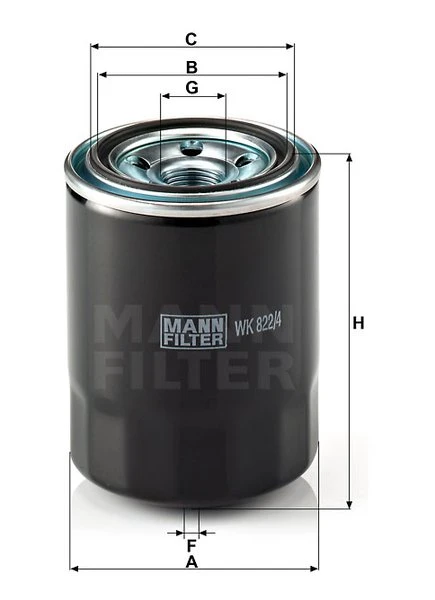 Palivový filter MANN FILTER WK 822/4