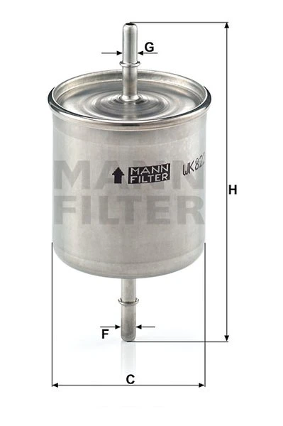 Palivový filter MANN FILTER WK 822/2