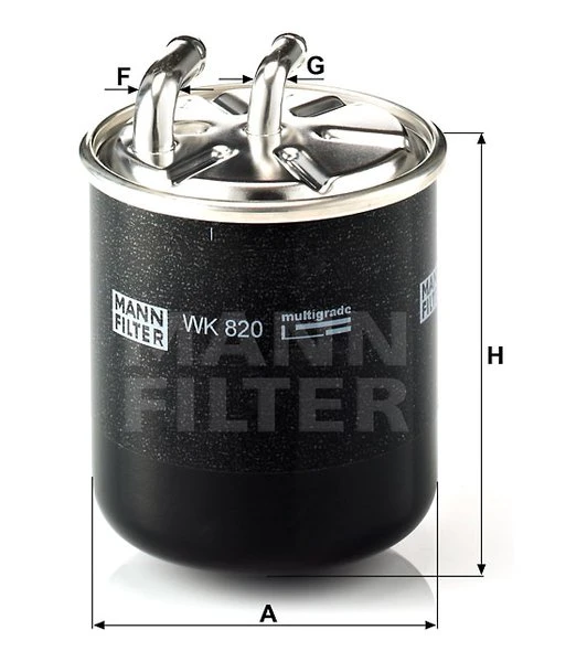 Palivový filter MANN FILTER WK 820