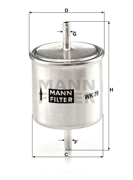 Palivový filter MANN FILTER WK 79