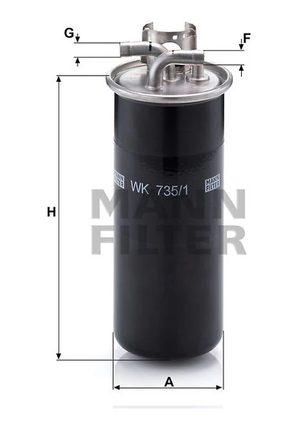 Palivový filter MANN FILTER WK 735/1