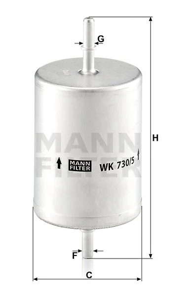 Palivový filter MANN FILTER WK 730/5
