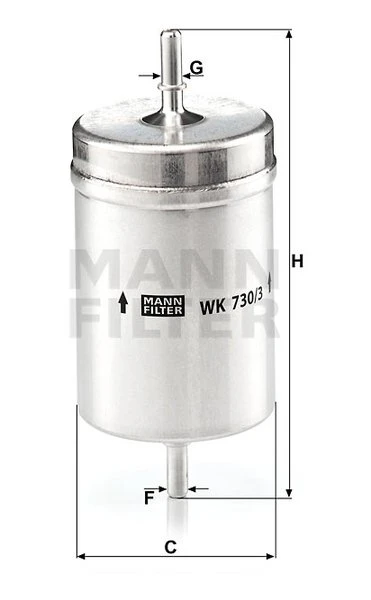 Palivový filter MANN FILTER WK 730/3