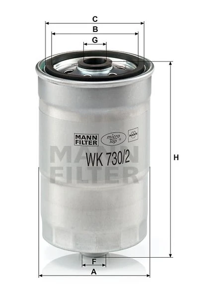 Palivový filter MANN FILTER WK 730/2 x