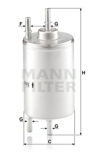 Palivový filter MANN FILTER WK 720/5