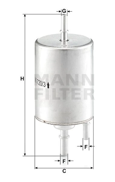 Palivový filter MANN FILTER WK 720/3