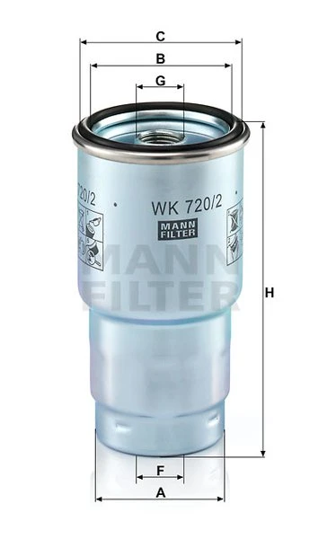Palivový filter MANN FILTER WK 720/2 x