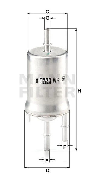 Palivový filter MANN FILTER WK 69