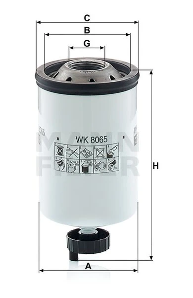 Palivový filter MANN FILTER WK 8065