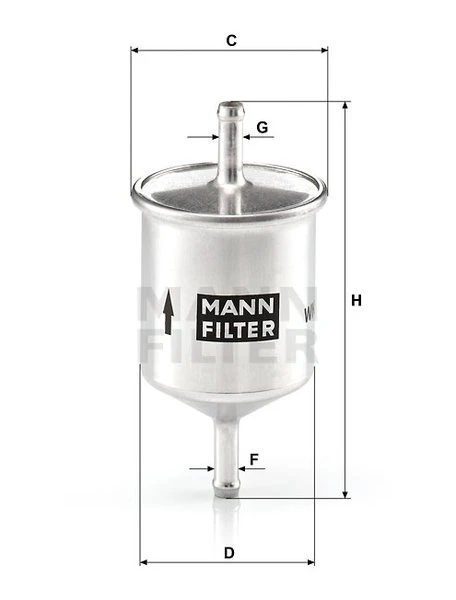 Palivový filter MANN FILTER WK 66