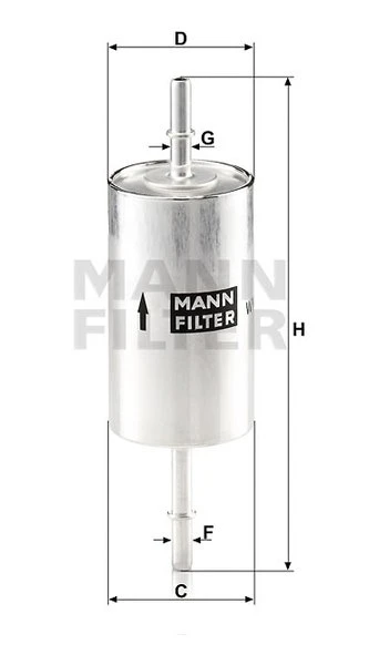 Palivový filter MANN FILTER WK 614/46