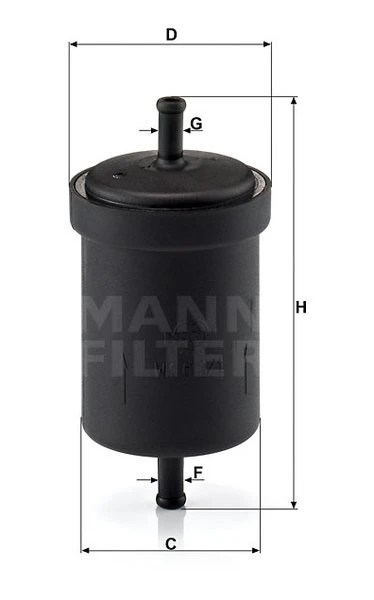 Palivový filter MANN FILTER WK 613/1