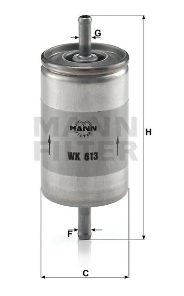 Palivový filter MANN FILTER WK 613