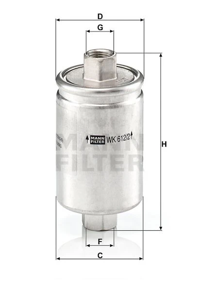 Palivový filter MANN FILTER WK 612/2