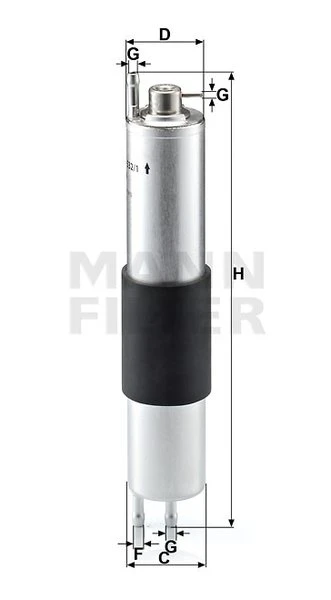 Palivový filter MANN FILTER WK 532/1