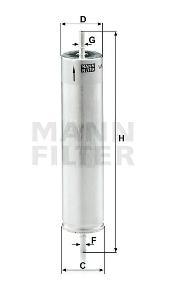 Palivový filter MANN FILTER WK 522