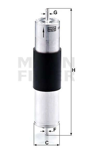 Palivový filter MANN FILTER WK 521/3