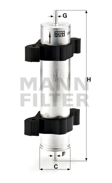 Palivový filter MANN FILTER WK 521/2