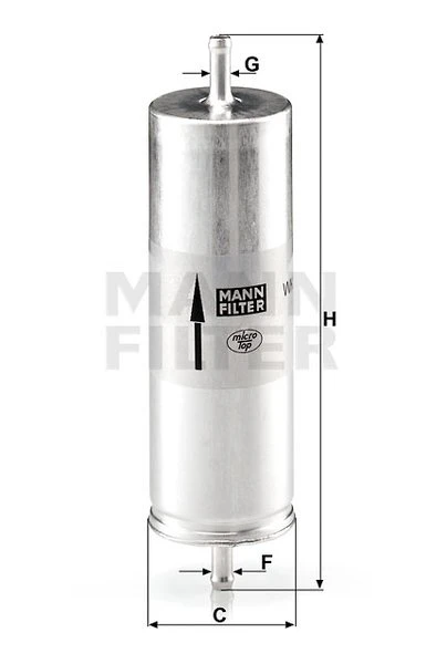 Palivový filter MANN FILTER WK 516