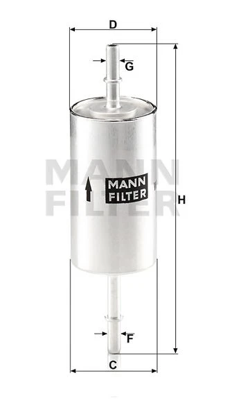 Palivový filter MANN FILTER WK 512/1