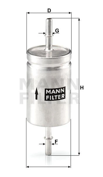 Palivový filter MANN FILTER WK 512