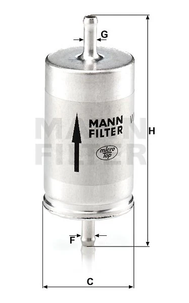 Palivový filter MANN FILTER WK 410