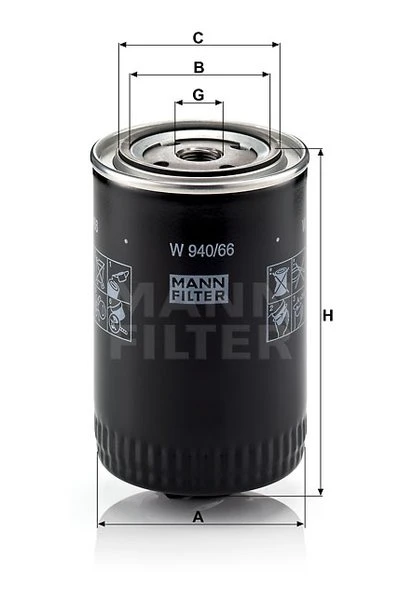 Olejový filter MANN FILTER W 940/66